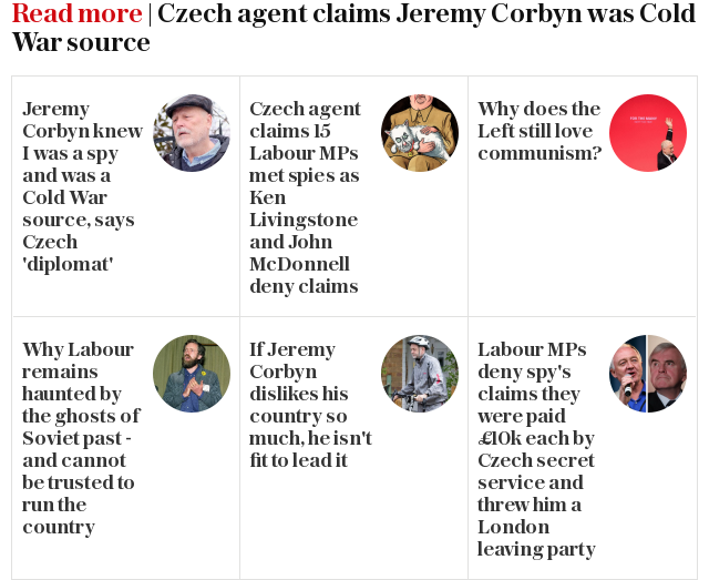 Read more | Czech secret agent claims Jeremy Corbyn was Cold War source