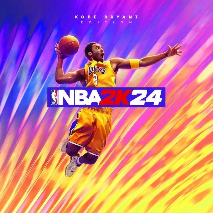 知名籃球遊戲NBA 2K系列宣布《NBA 2K24》由布萊恩擔任封面人物。（圖／翻攝自NBA 2K官網）