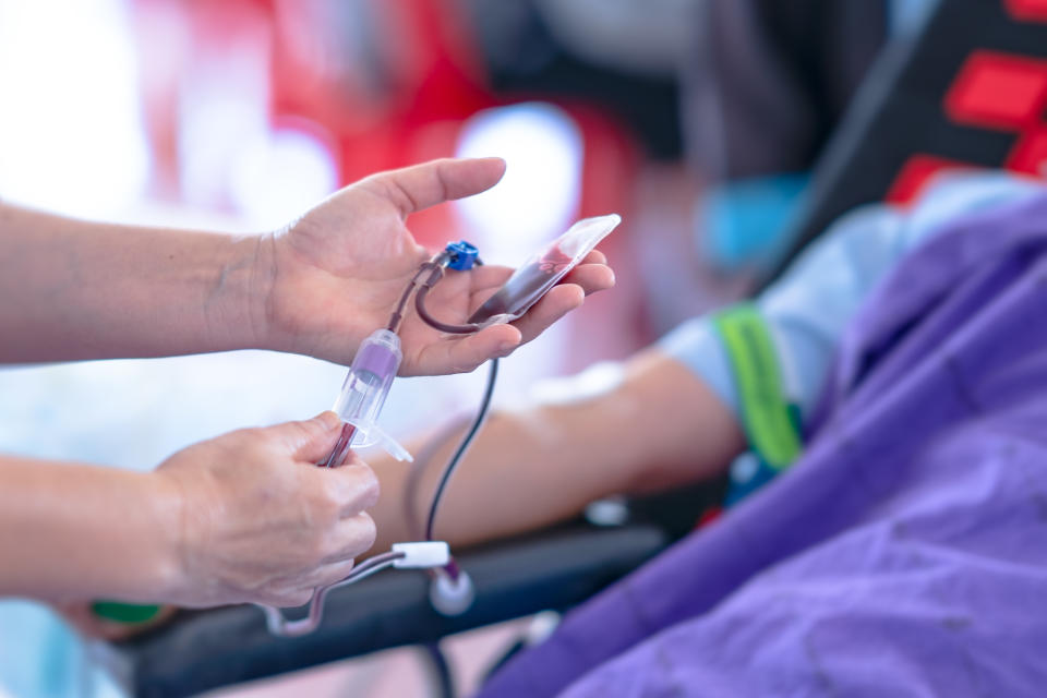 Blood donations from gay and bisexual men are limited to donors who have abstained from sex for a year. (Photo: Getty Images)