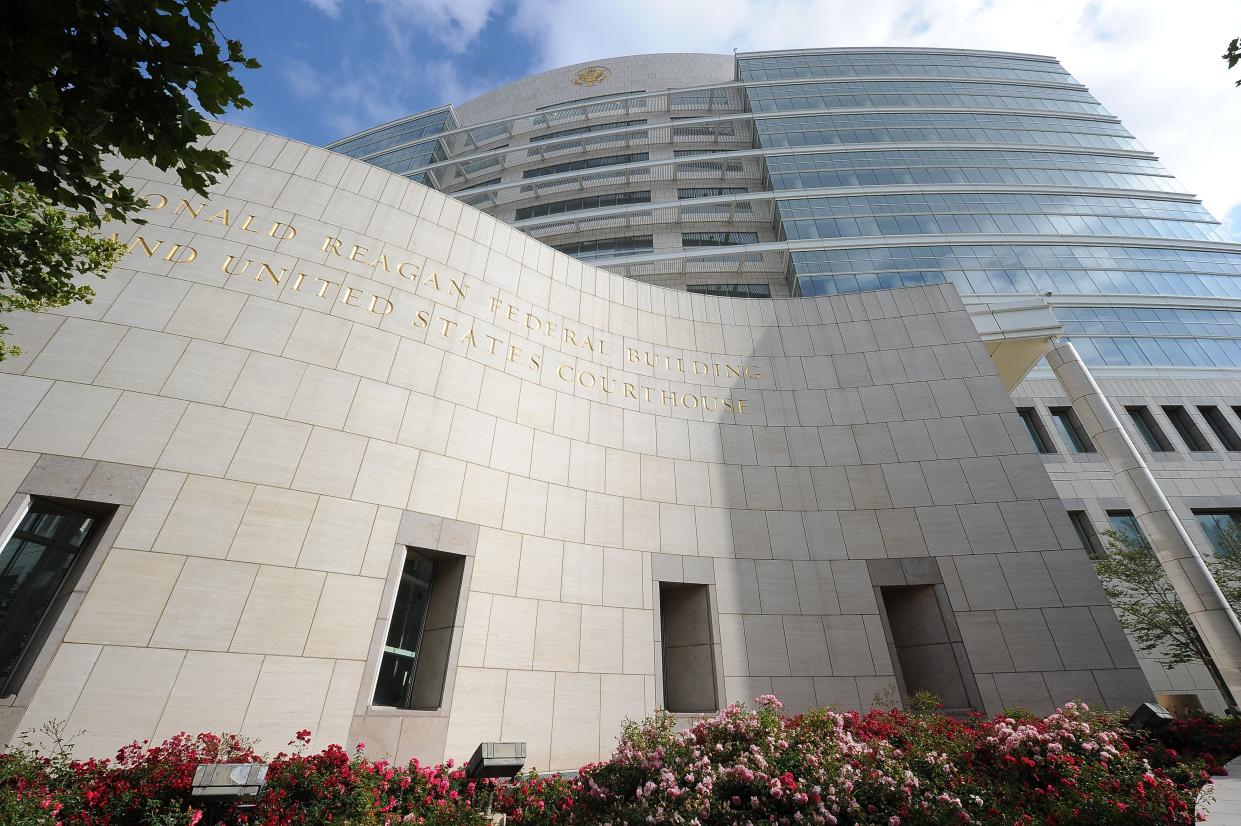 The Ronald Reagan Federal Building and U.S. Courthouse building is seen in Santa Ana, Calif.