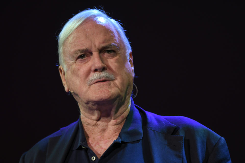 John Cleese, an English actor, comedian, screenwriter, and producer speaks at Pendulum Summit, World's Leading Business & Self Empowerment Summit, in Dublin Convention Center.
On Thursday, January 10, 2019, in Dublin, Ireland. (Photo by Artur Widak/NurPhoto via Getty Images)