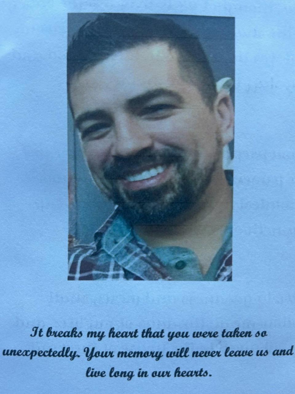 Joshua Dean, 45, became a whistleblower after working as an auditor at Spirit AeroSystems in Wichita -- but died 30 April after a sudden illness. A celebration of life was held for him last week in Kansas (Sheila Flynn for The Independent)