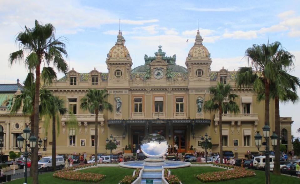 The grand facade of the Casino de Monte-Carlo, in Monaco.