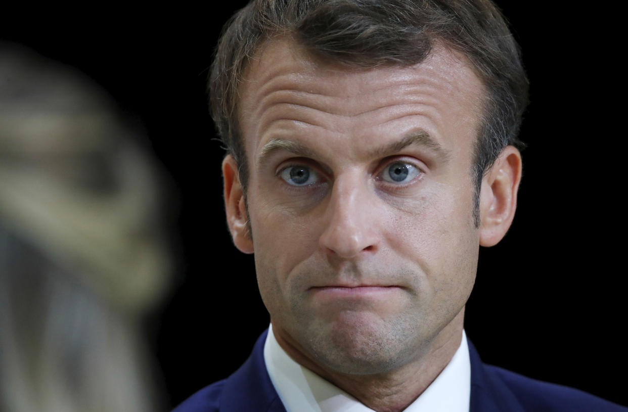 French President Emmanuel Macron capped energy prices a year ago. (AP)