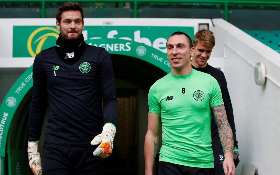 Celtic walk out for training ahead of the Bayern clash - Action Images via Reuters