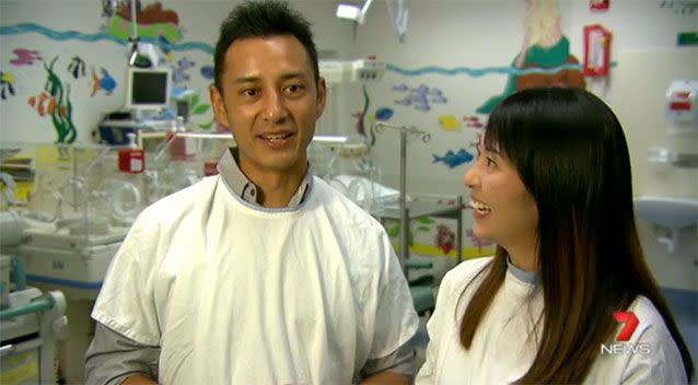 Dad, Glen Tan, says he is definitely outnumbered by girls in his family. Photo: 7 News