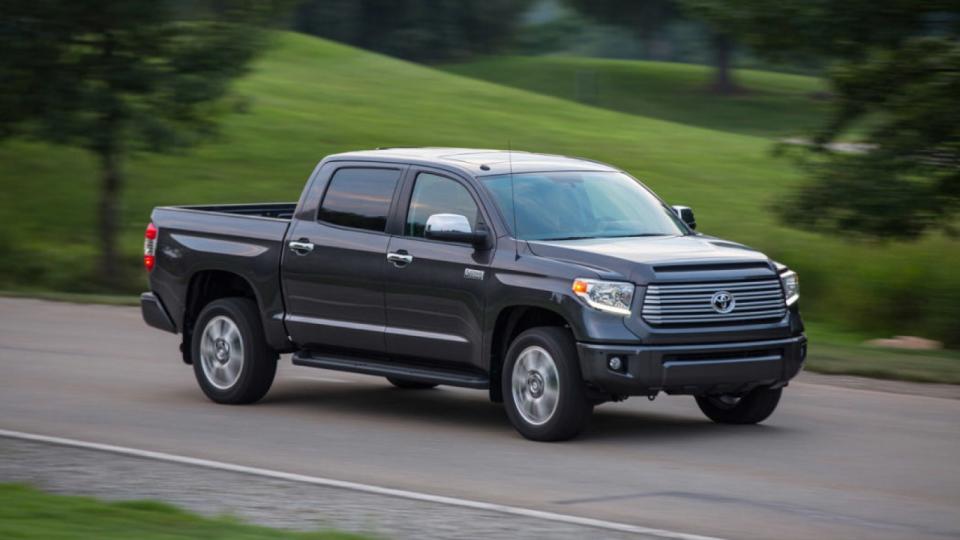 <p>Number 4: <strong>Toyota Tundra</strong><br> Average 5-year depreciation percentage: <strong>35.9%</strong></p> <p>Each and every year, fullsize pickup trucks sit atop the sales charts here in the United States, led for as long as we can remember by the Ford F-Series. Interestingly, the Toyota Tundra is the only large truck to show up on this list. Credit Toyota's dependable reputation and the fact that it's sold in lower volumes than its American competitors with its strong fourth-place finish in the resale value rankings.</p>