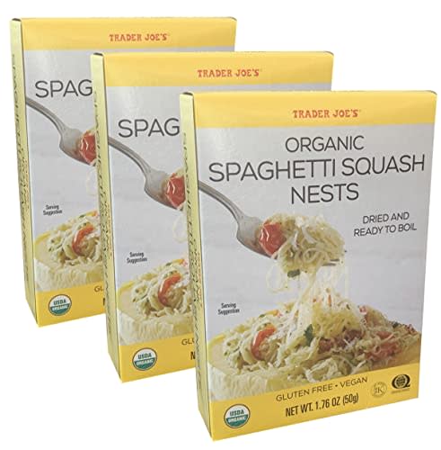 Trader Joe’s Organic Spaghetti Squash Nests, Pack of Three (3) Boxes, 1.76 ounces (50 grams) per box / 5.28 ounces (150 grams) in total