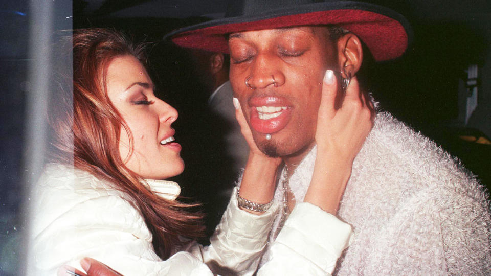 Dennis Rodman and Carmen Electra, pictured here at the height of their relationship in 1999.