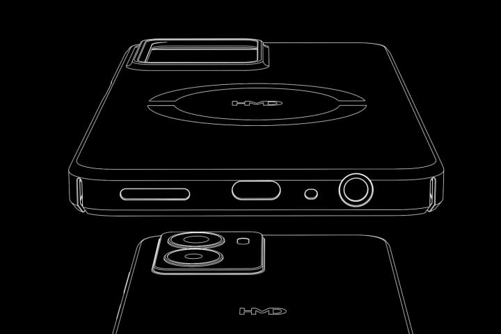 A promotional image of the HMD Fusion phone.