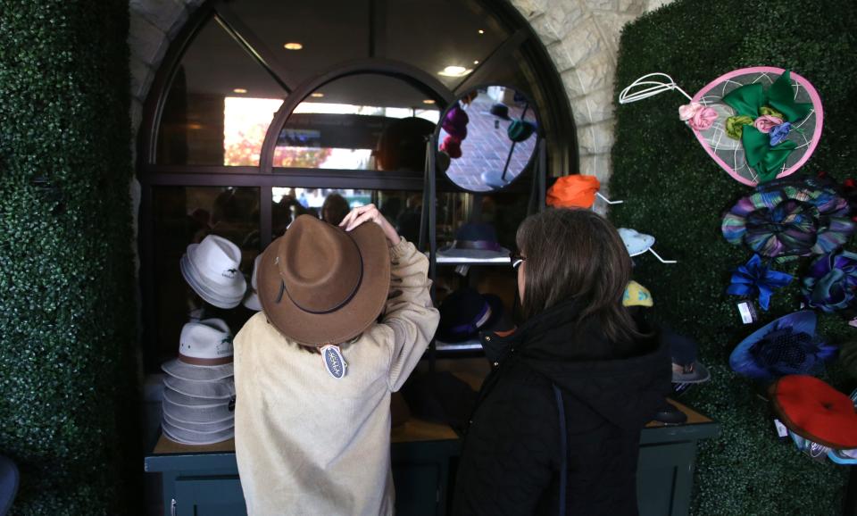 Hats for men and women for sale at Keeneland. Oct. 19, 2022