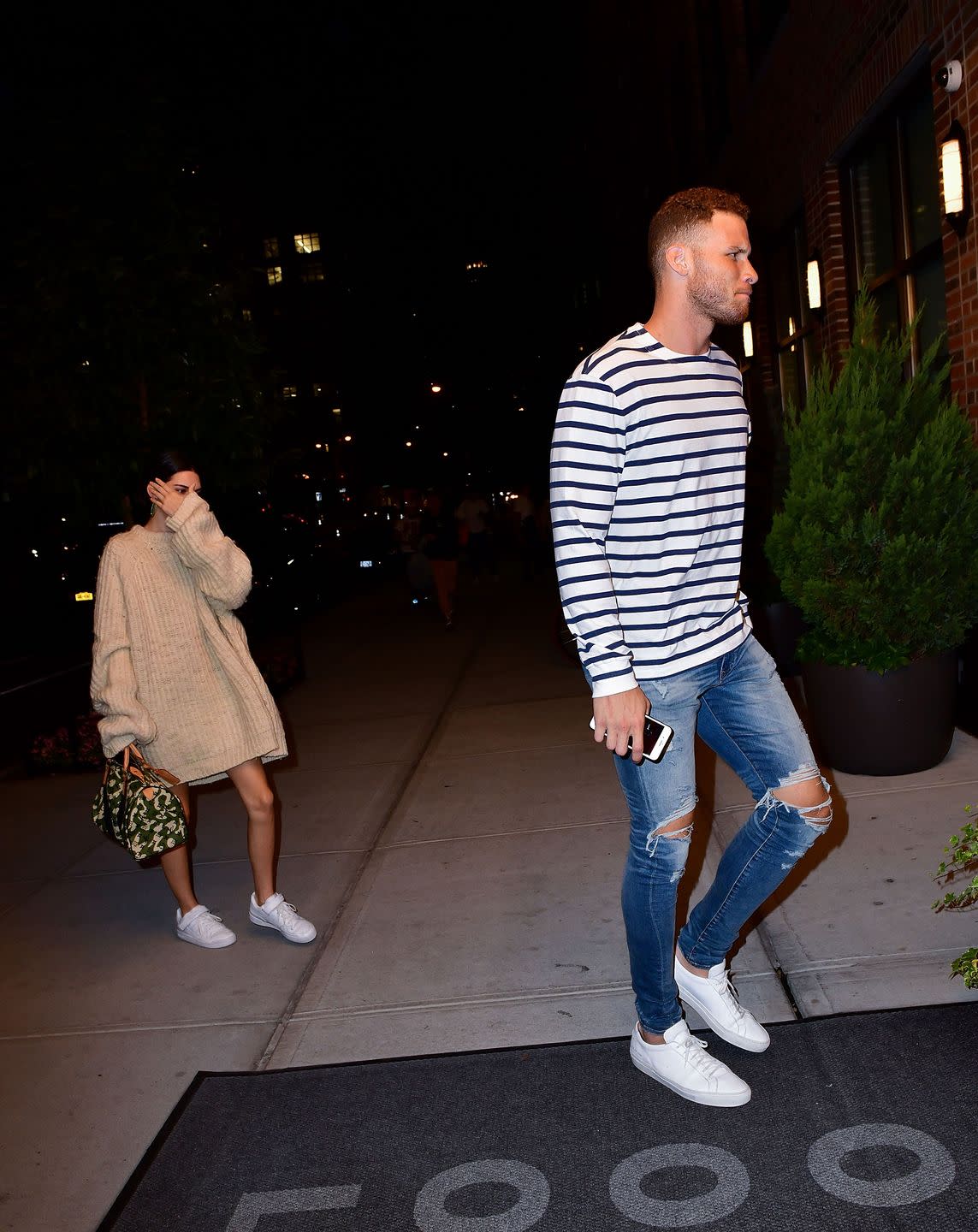 new york, ny september 11 kendall jenner and blake griffin seen on the streets of manhattan after dining at carbone on september 11, 2017 in new york city photo by james devaneygc images