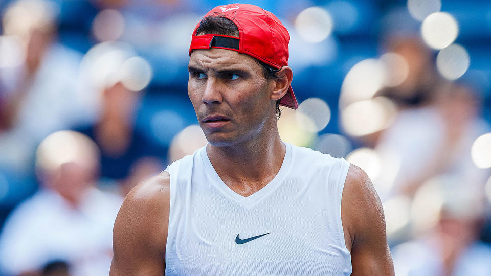 Rafael Nadal is no fan of the 25-second serve clock. Pic: Getty