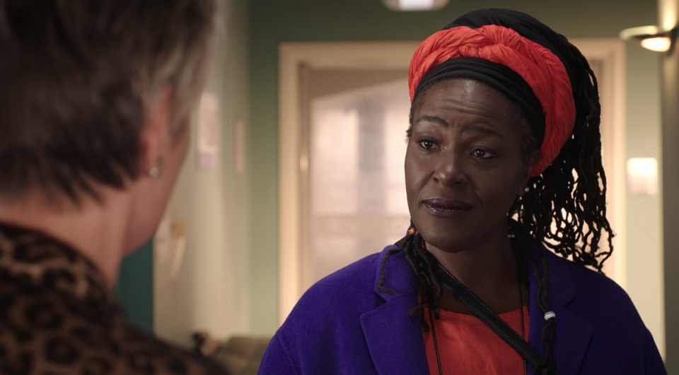 sharon d clarke as lola griffin, holby city