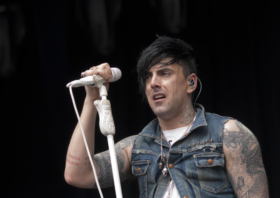 BRISBANE, AUSTRALIA - FEBRUARY 25: Ian Watkins of Lost Prophets performs onstage during Soundwave 2012 at Brisbane on February 25, 2012 in Brisbane, Australia.  (Photo by Marc Grimwade/WireImage)