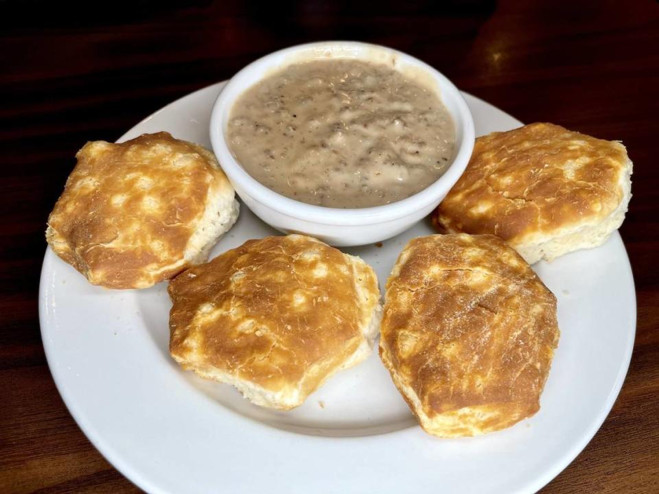 Biscuits and gravy from Bob Evan’s.