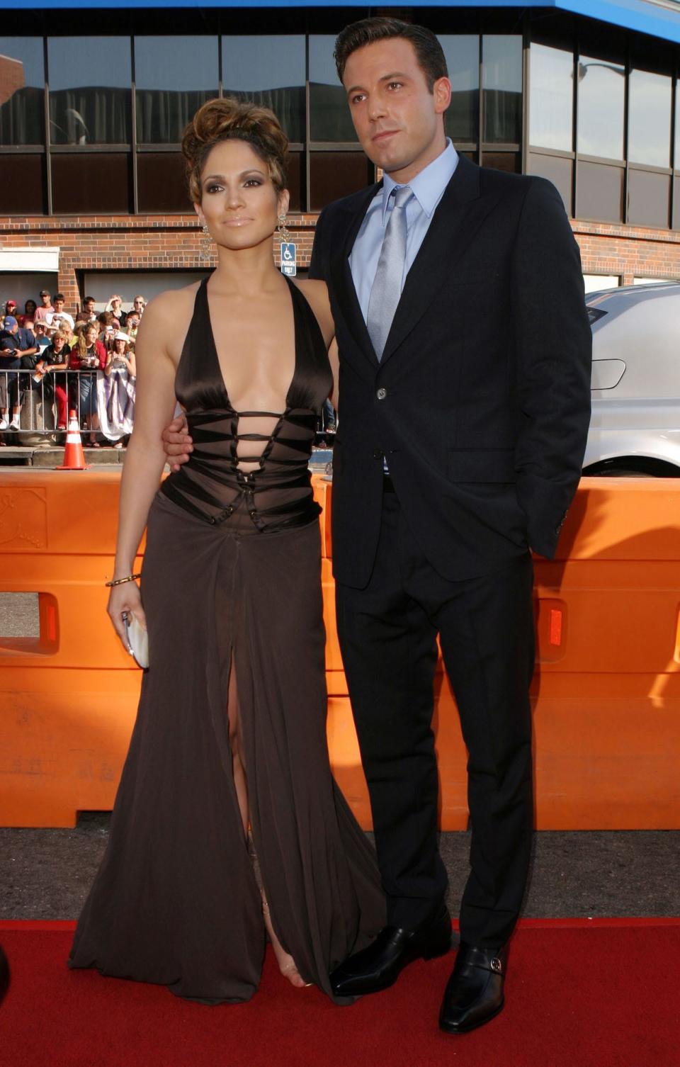 Jennifer Lopez and Ben Affleck at the 2003 "Gigli" premiere.