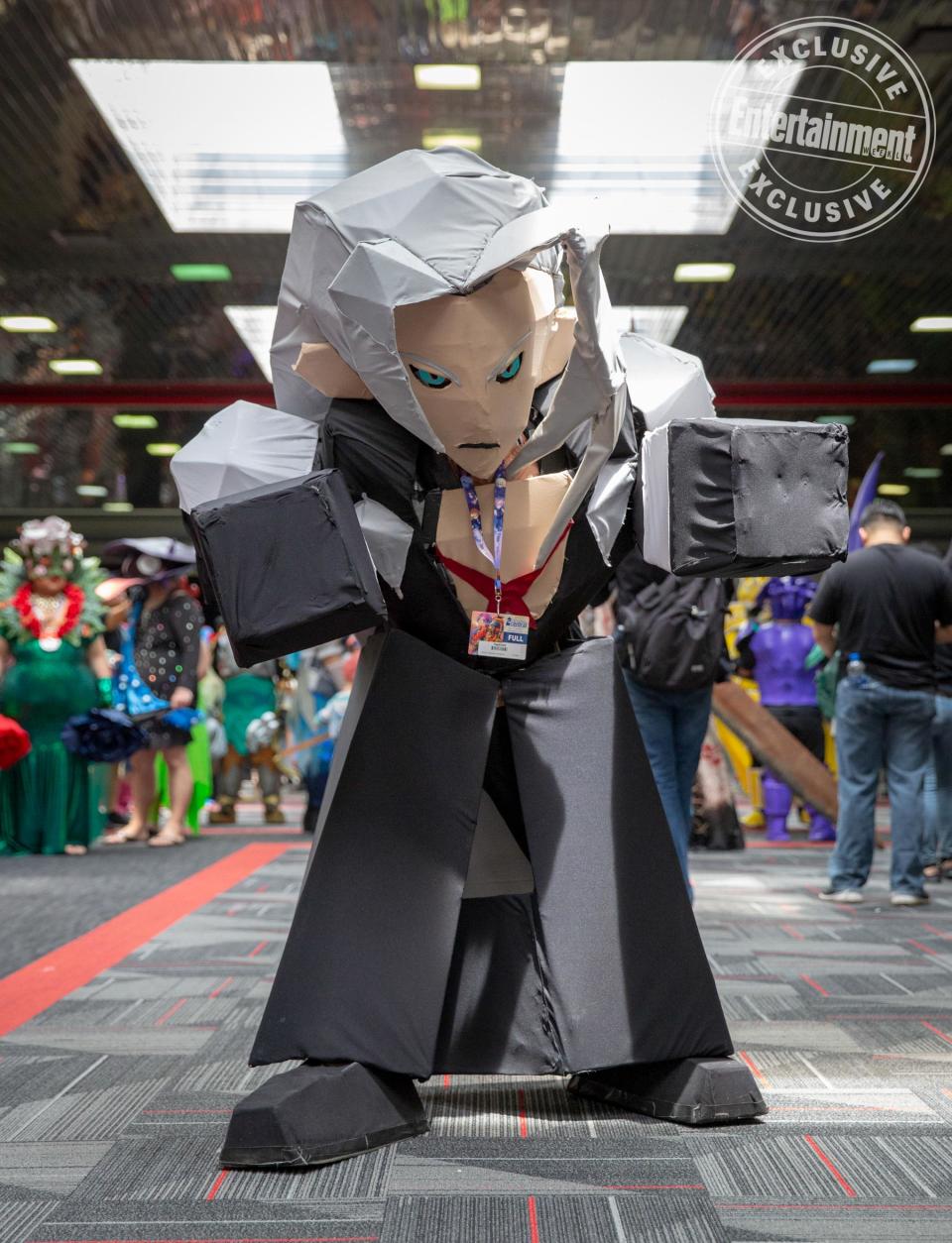 Polygon Sephiroth from Final Fantasy VII cosplayer