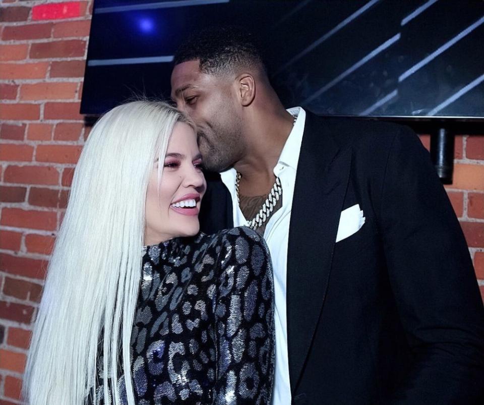 Khloé Kardashian and Tristan Thompson celebrating New Year's Eve in Cleveland