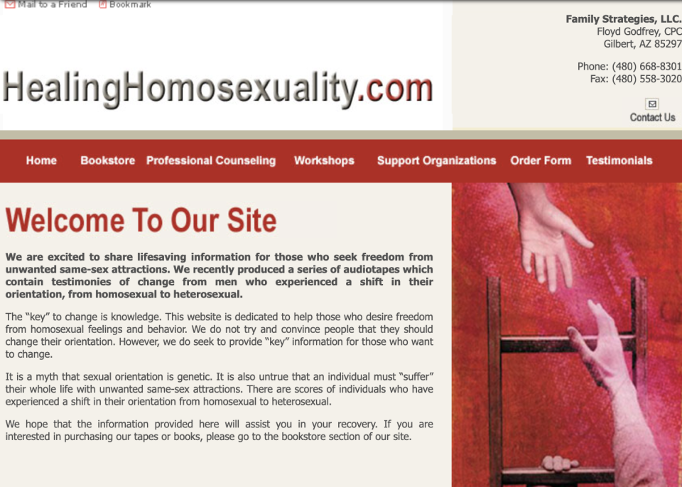  A screenshot from Family Strategies Counseling Center’s former website in 2012. (WayBackMachine)