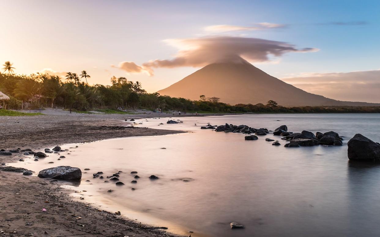 Brooksbank proposed in front of a Nicaraguan volcano, and he had a few to choose from - This content is subject to copyright.