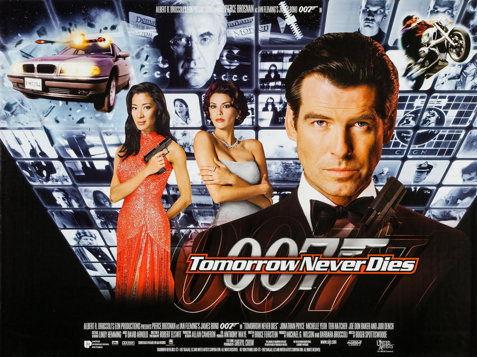 Brosnan's second Bond film saw 007 taking on Jonathan Pryce's devilish media mogul Elliot Carver on a in a spectacular globe-trotting romp. (Eon/MGM)