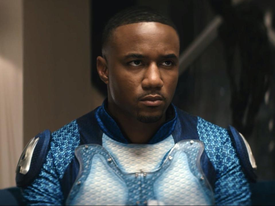 Jessie T. Usher as A-Train in the season three finale of "The Boys."