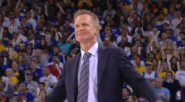 Steve Kerr reaction gif