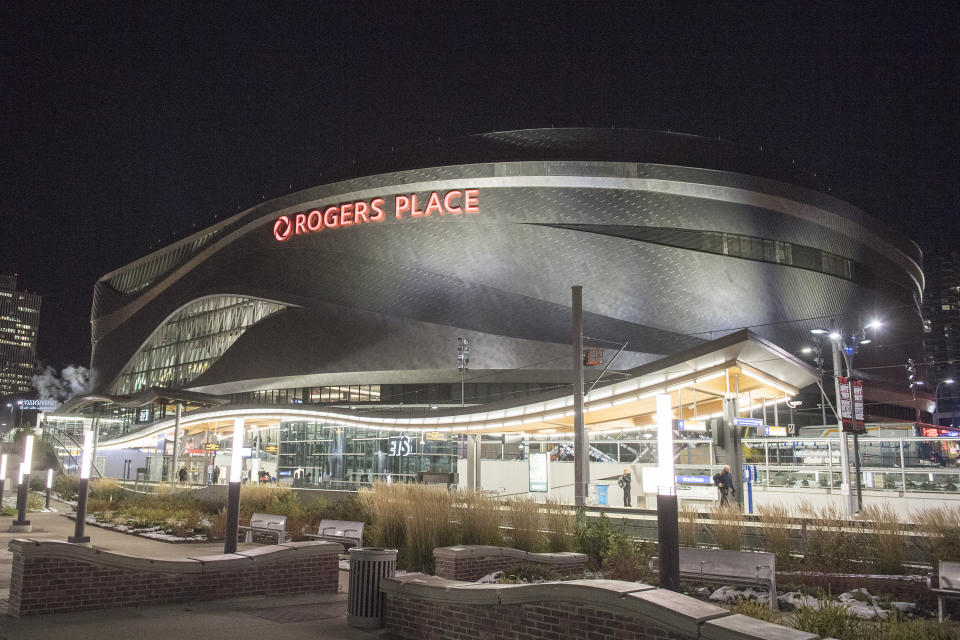 EDMONTON, AB - OCTOBER 12: The Exterior of Rogers Place on October 12, 2016 at in Edmonton, Alberta, Canada (Photo by Andy Devlin/NHLI via Getty Images)