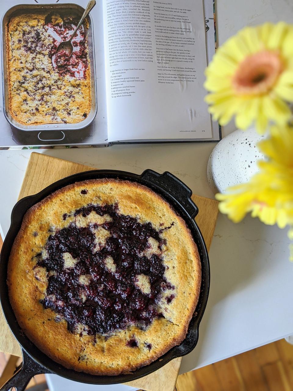 Cobbler from Ronni Lundy's cookbook "Victuals: An Appalachian Journey, with Recipes."