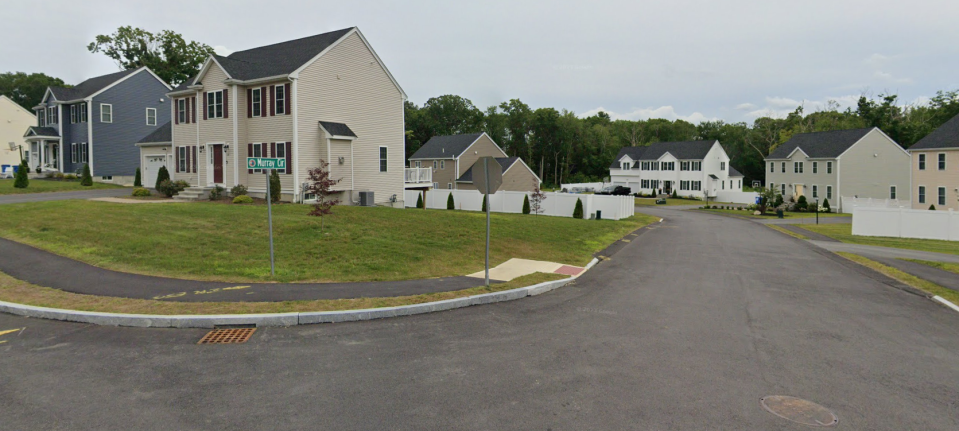 The intersection of McEachron Drive and Murray Circle in Stoughton