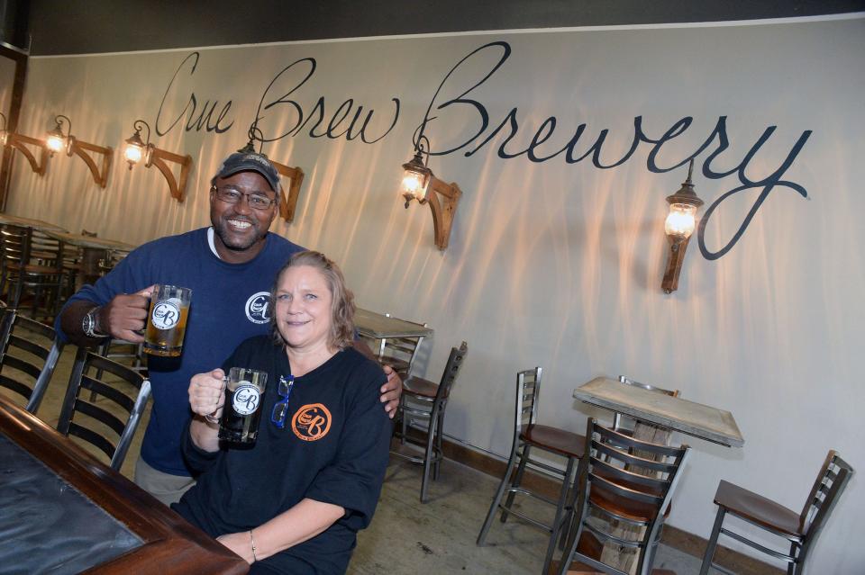 Kevin Merritt and wife, Tammy Merrit, owners of Crue Brew in Raynham are pictured in this 2021 file photo.