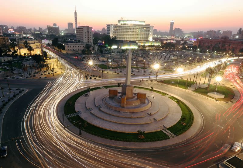 Tahrir Square, after its renovation, following the outbreak of the coronavirus disease (COVID-19), in Cairo