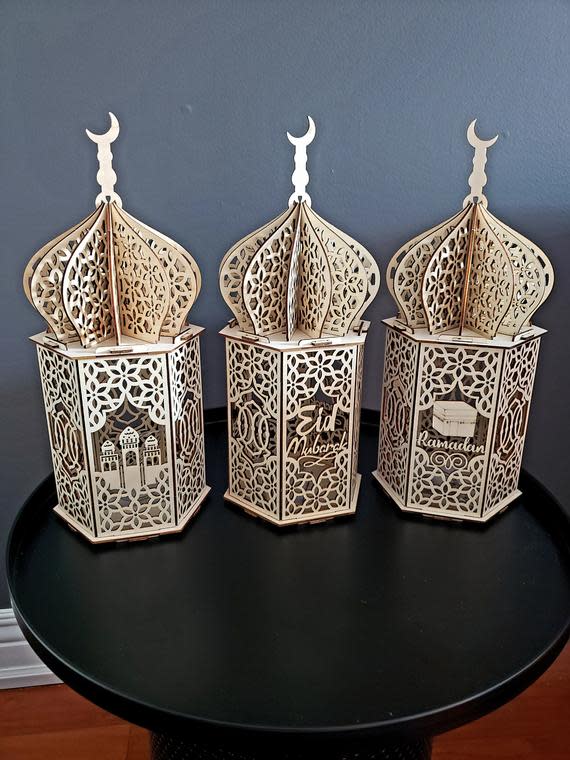 <p><a href="https://go.redirectingat.com?id=74968X1596630&url=https%3A%2F%2Fwww.etsy.com%2Flisting%2F937827808%2Framadan-lanterns-ramadan-wreath-ramadan&sref=https%3A%2F%2Fwww.redbookmag.com%2Fhome%2Fdecor%2Fg60031379%2Framadan-decoration-ideas%2F" rel="nofollow noopener" target="_blank" data-ylk="slk:Shop Now;elm:context_link;itc:0;sec:content-canvas" class="link ">Shop Now</a></p><p>Ramadan Lanterns</p><p>etsy.com</p><p>$19.27</p>