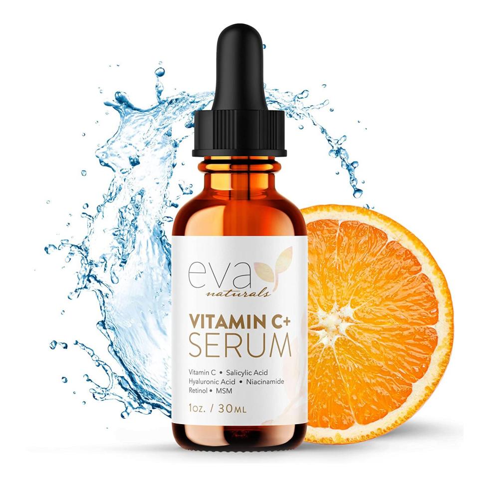 Eva Naturals Vitamin C Serum for Face Plus Hyaluronic Acid, Retinol, Niacinamide & Salicylic Acid, Anti Aging Serum, Reduce Fine Lines, Wrinkles & Dark Spots, Brightening Skin Serum for Glowing Skin (1 oz)