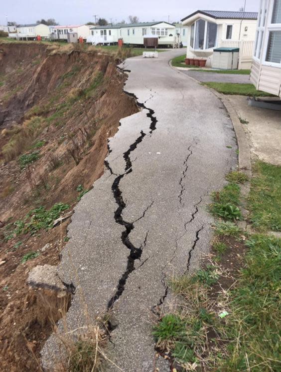 Photos reveal how coastal erosion dramatically eats away at Britain’s shoreline