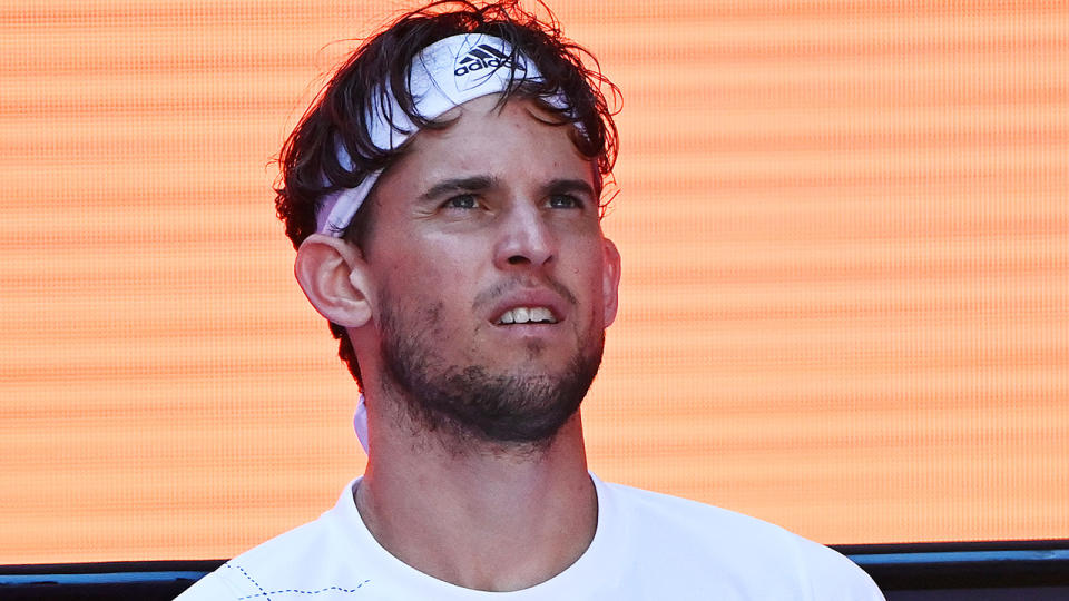 Dominic Thiem's surprise straight sets exit from the Australian Open at the hands of Grigor Dimitrov left fans of the Austrian star devastated. (Photo by Quinn Rooney/Getty Images)