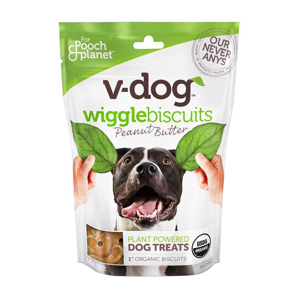 9) V-dog Wiggle Biscuit Organic Dog Treats