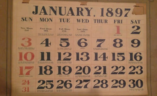 1897 calendar