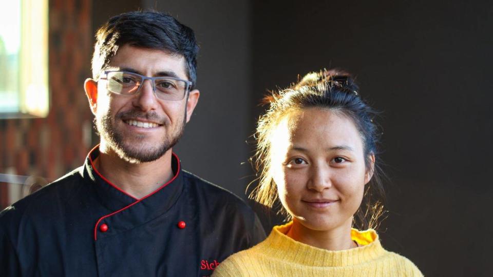 Garrett Morris of Sichuan Kitchen SLO hosted a pop up dinner at Hotel San Luis Obispo’s High Bar on Oct. 17, 2023. He is with CoCo Yang, his partner.