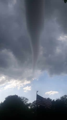 Photo captures the tornado that hit Westmoreland. Photo courtesy of Ashley Fielder.