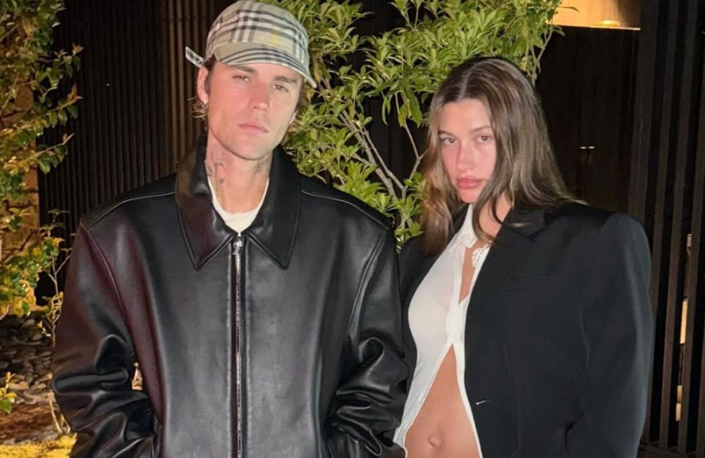 Hailey Bieber has shown off her growing baby bump credit:Bang Showbiz