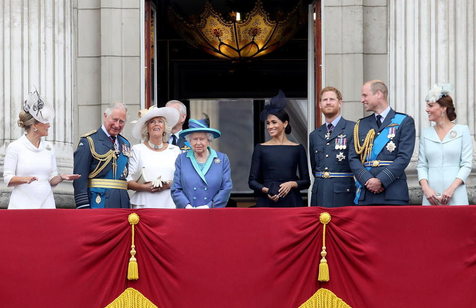 The Royal Family on the balcony of Buckingham Palace (Getty)