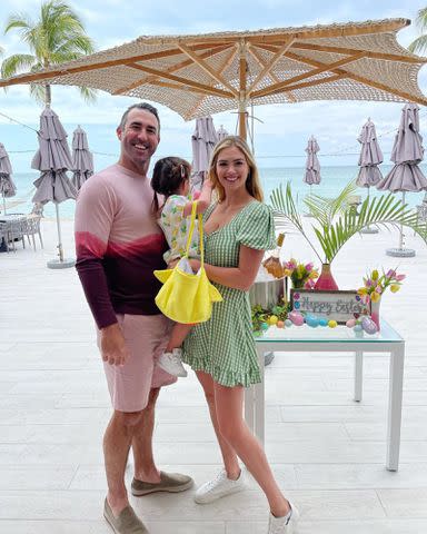 <p>Kate Upton Instagram</p> MLB star Justin Verlander and his wife, model Kate Upton, with their daughter Genevieve Upton Verlander in 2021.
