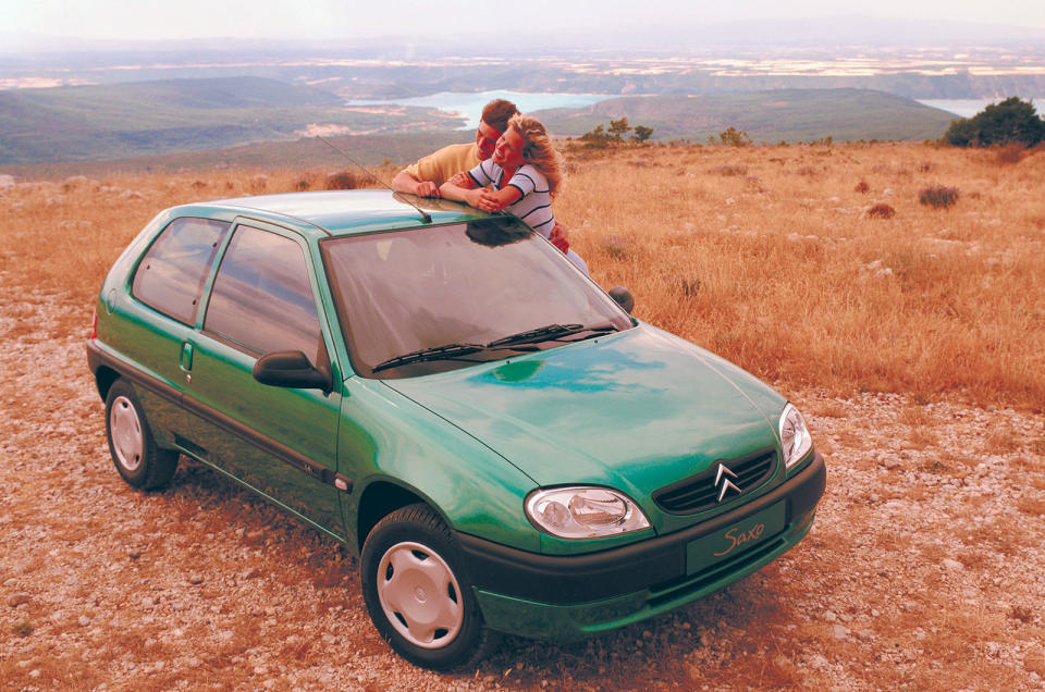 <p>Citroën’s cheeky little urban runabout proved to be the saviour of many a student on a budget, as well as those who simply wanted a funky city car. Now a quarter of a century old, the Citroën Saxo still looks fresh, just like its Peugeot 106 cousin.</p>