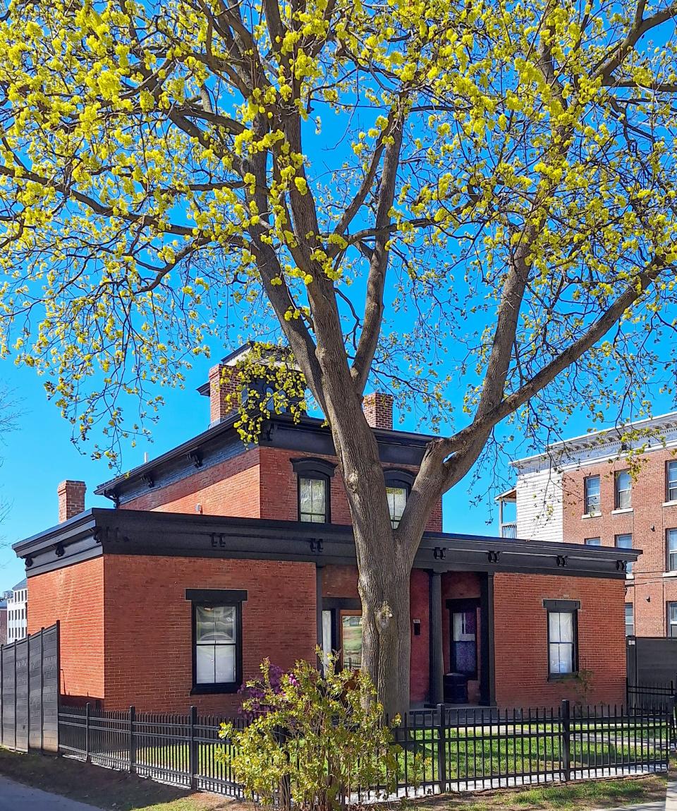 A 19th-century Greek Revival-style home on South Union Street that is on the 2024 Preservation Burlington homes tour.