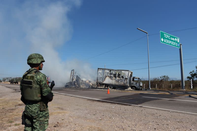 Aftermath of the arrest of Ovidio Guzman, son of 'El Chapo,' in Mazatlan