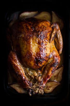 Roast Turkey With Pears And Sage