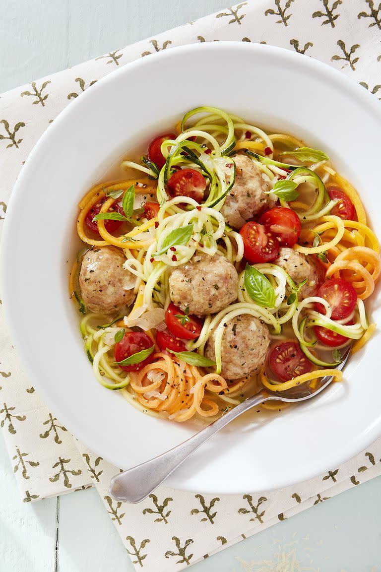 Chicken Meatball and Vegetable Noodle Soup