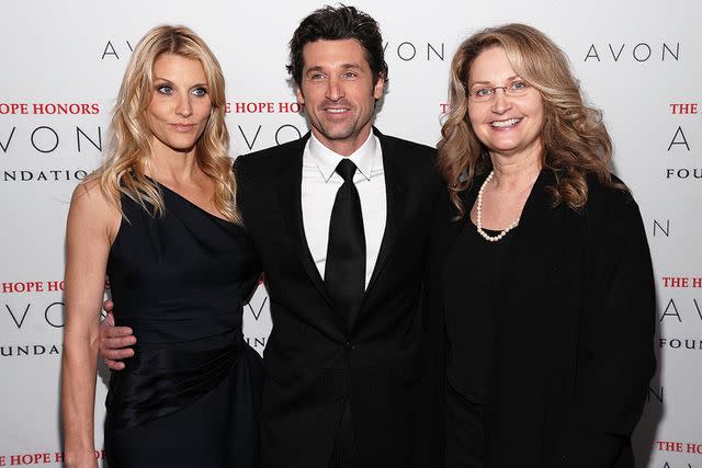 <p>Dimitrios Kambouris/WireImage</p> Jillian Dempsey, Patrick Dempsey, and Mary Dempsey